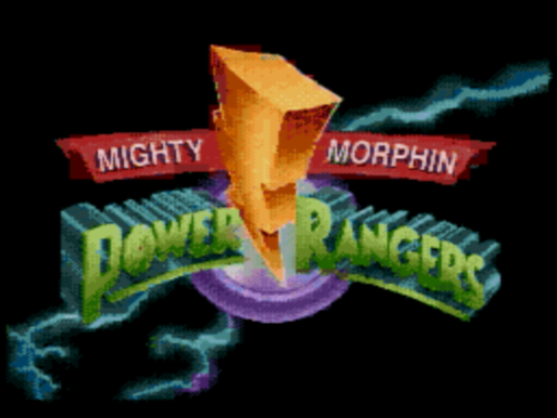 Mighty Morphin Power Rangers title screen for Sega Mega CD